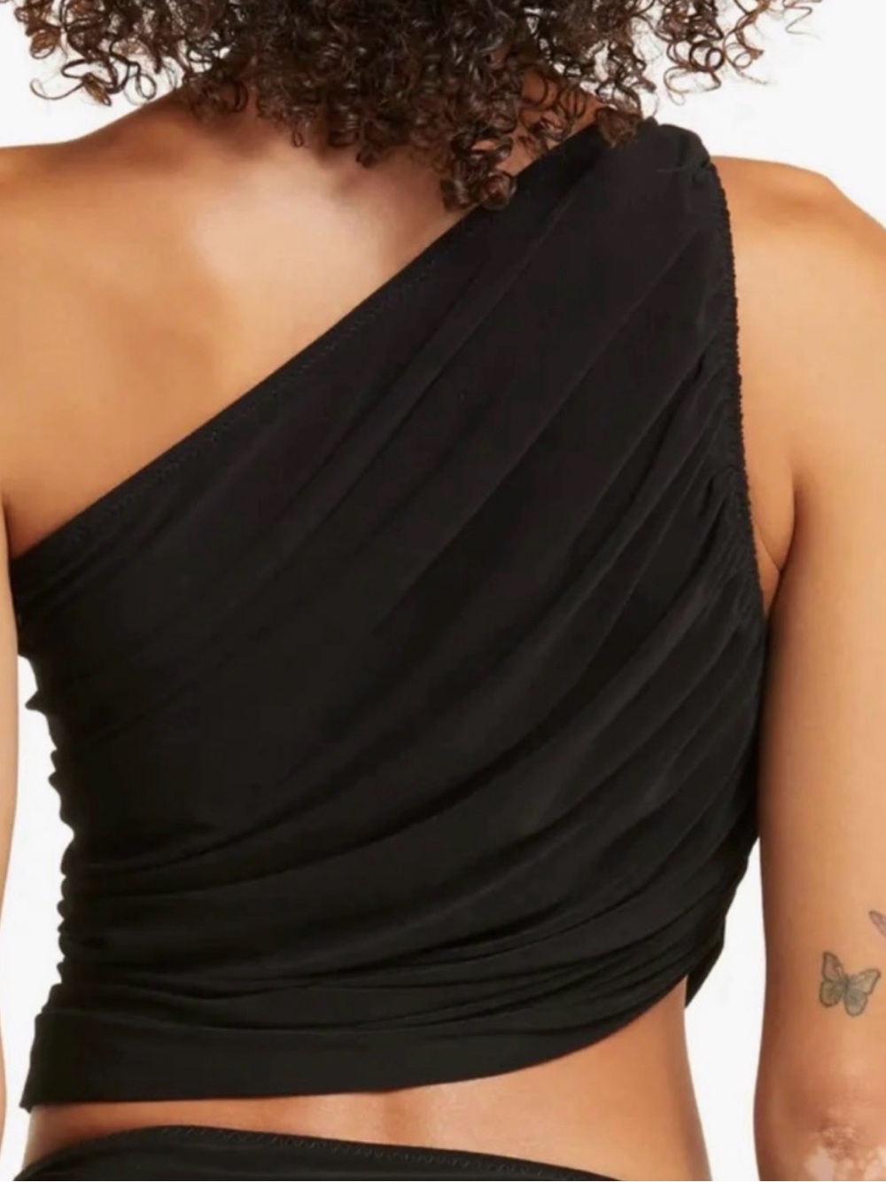 NWT Norma Kamali Diana One-Shoulder Swim Top - Picture 4 of 7